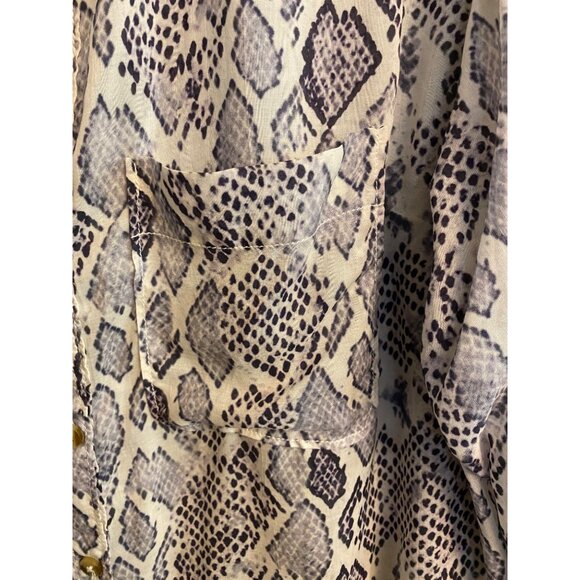 Anthropologie Snake Print Blouse - Picture 6 of 12